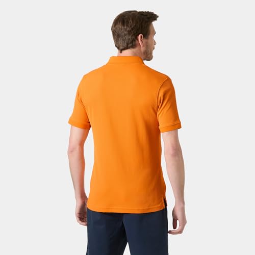 Detalle de Helly Hansen Polo a Deriva Uomo – Arancio infiammatorio, taglia XXL: stile sportivo e comfort quotidiano