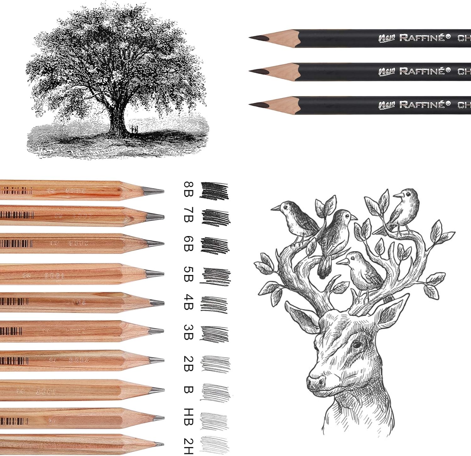 Thumbnail 3 de Yordawn Drawing Pencils Set: 29-Piece Sketching Kit for Artists, Beginners and Students