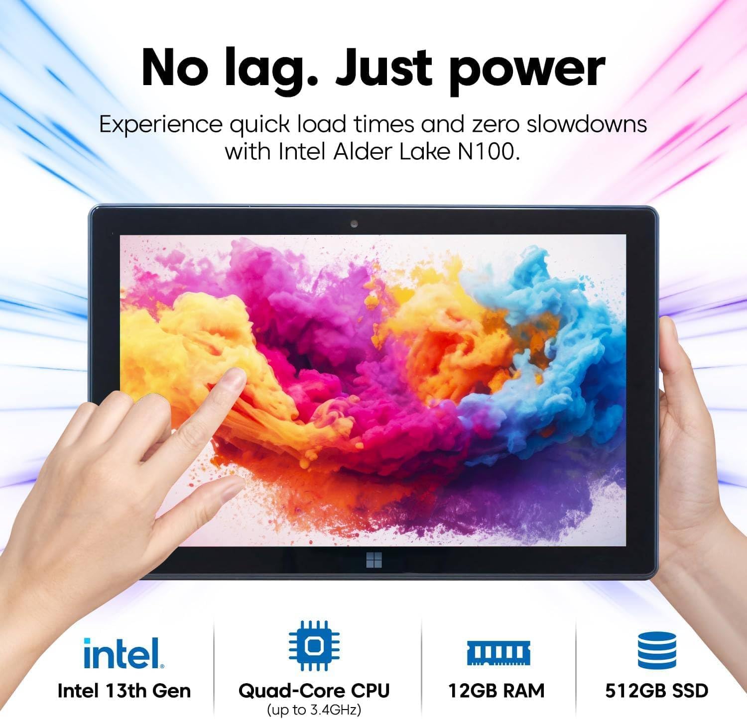 Detalle 2 de Fusion5 FWIN232 PRO N5 10.1” Windows 11 Pro Tablet PC with Intel 13th Gen, 12GB RAM, 512GB SSD, USB-C & HDMI