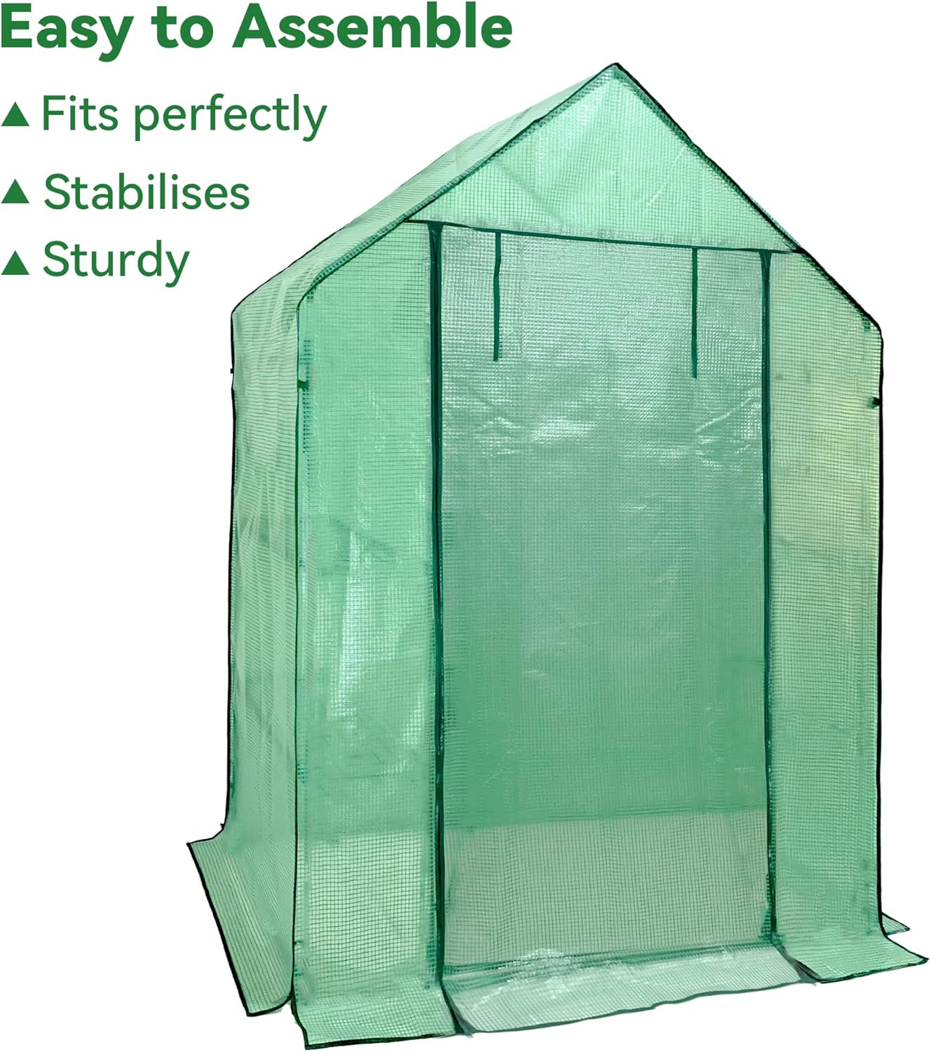 Thumbnail 4 de Heyfurni Walk in Greenhouse PE Cover Replacement (3-Tier, Heavy Duty)
