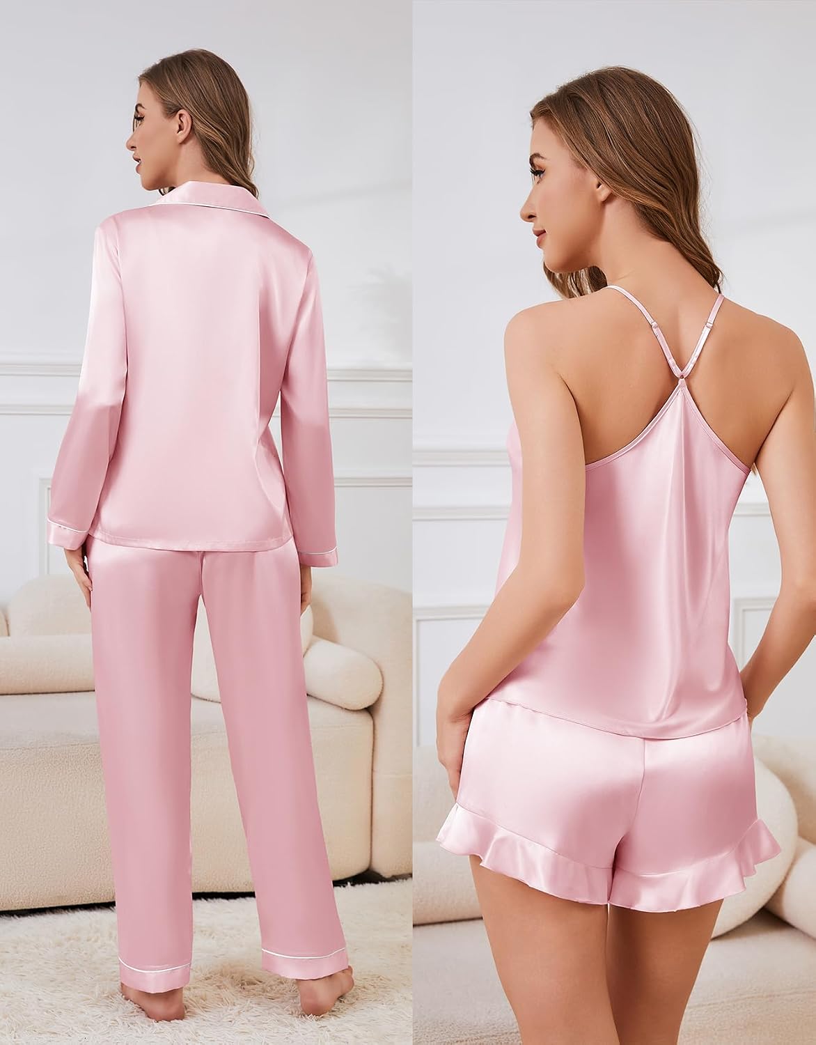Detalle 2 de SAPJON Satin Silk Pajamas 5-Piece Set