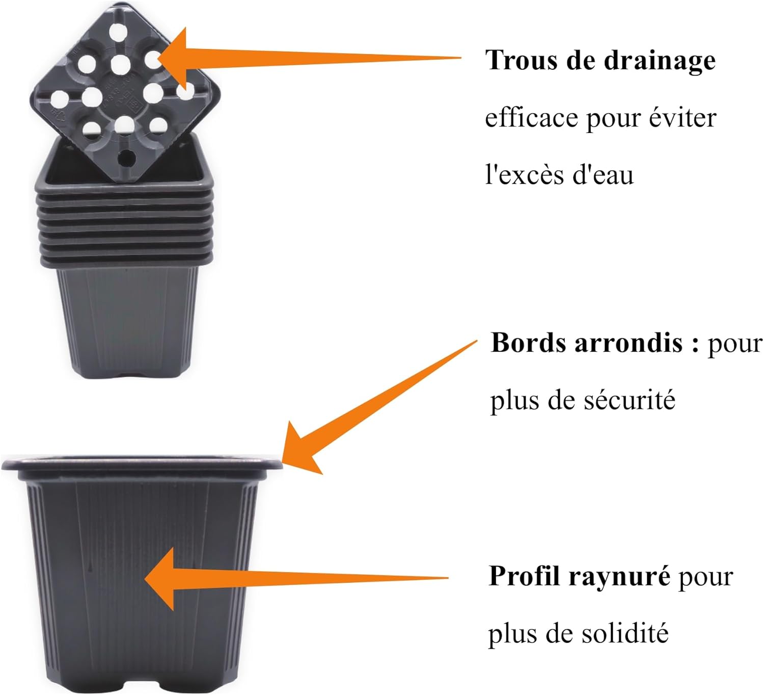 Thumbnail 1 de Verdonia lot de 70 godets en plastique 8 cm pour semis, repiquage et bouturage