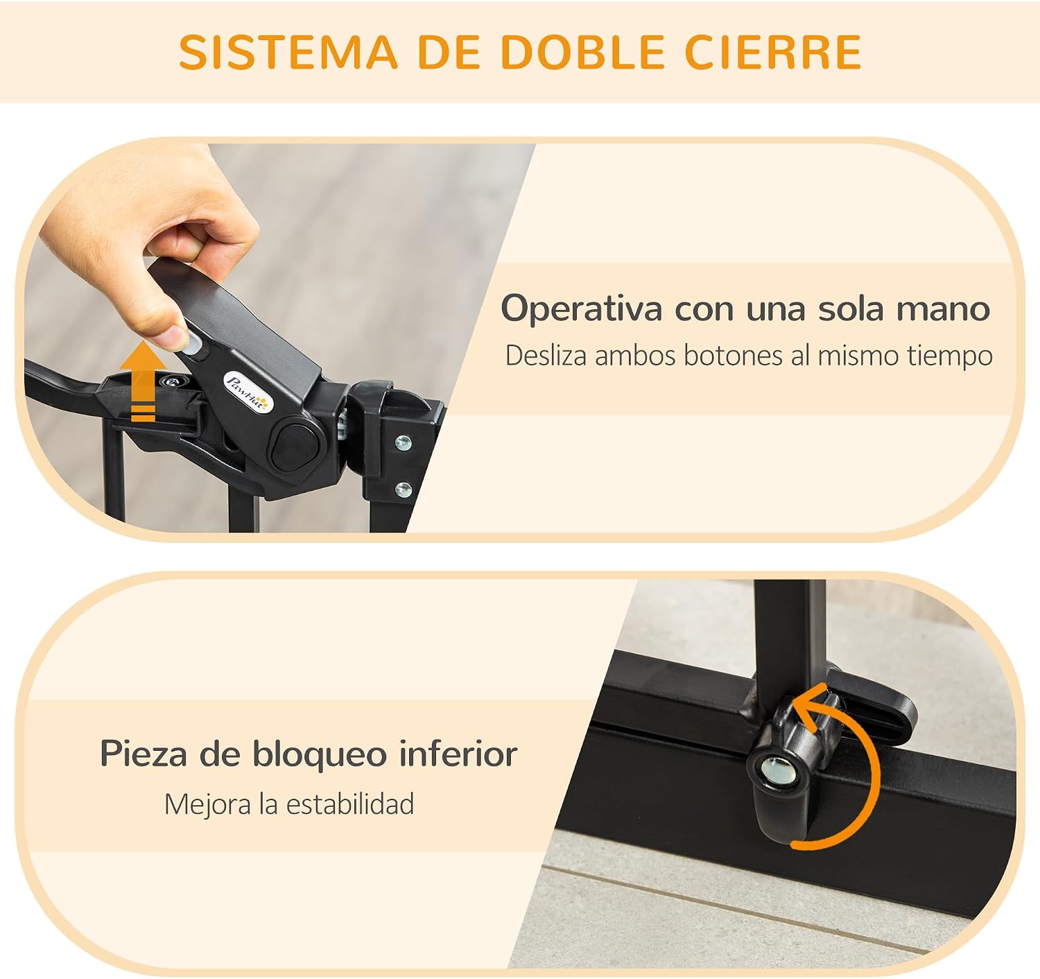Detalle 2 de PawHut Barrera para Perros 74-101×104,1 cm