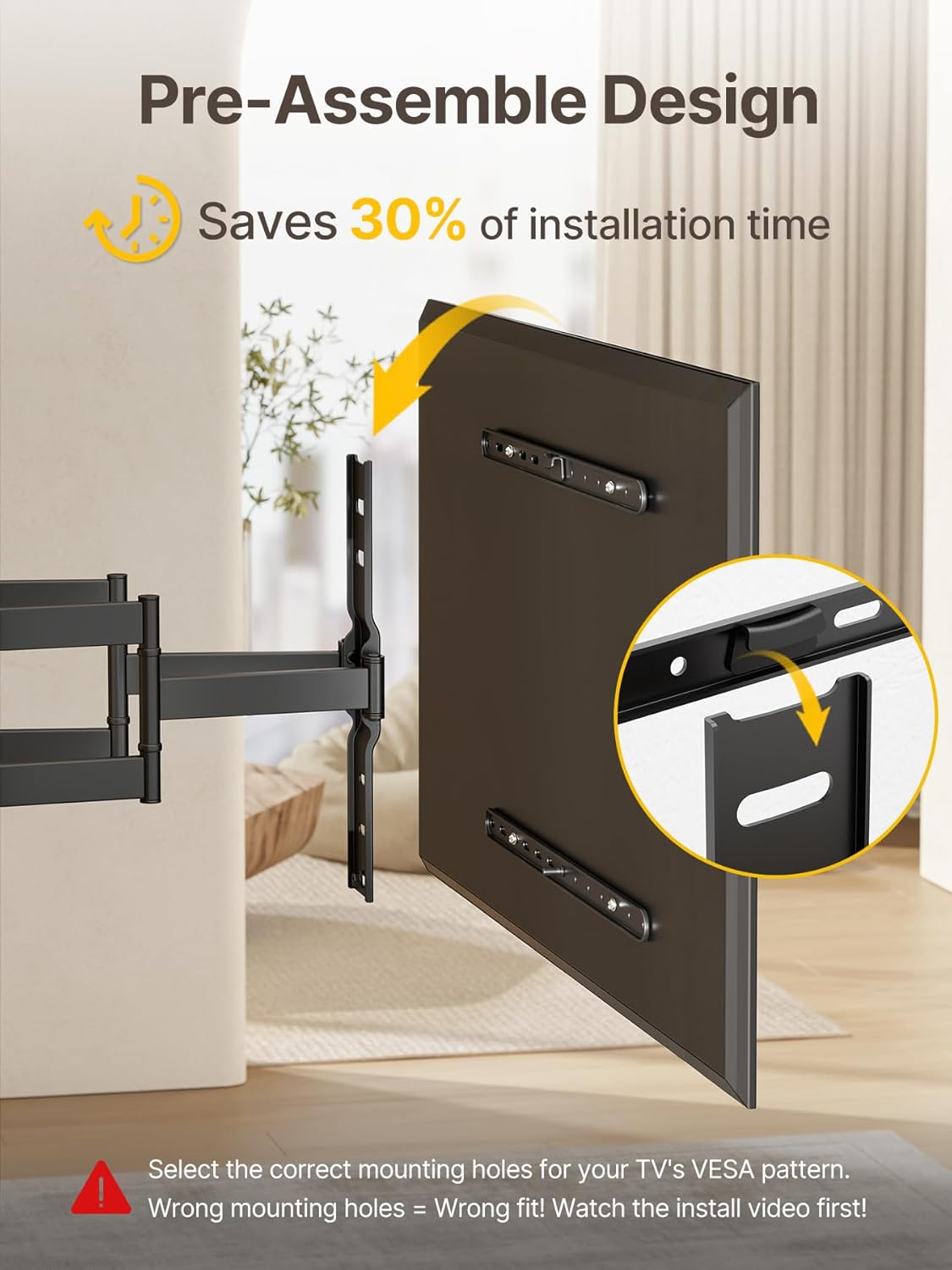 Thumbnail 4 de monTEK Ultra Slim TV Wall Mount for 43–90" 1.1" profile