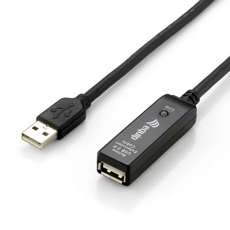 Imagen de Equip Cable Extensor USB hembra/macho 2.0, 15 m, negro en OfertitasTOP