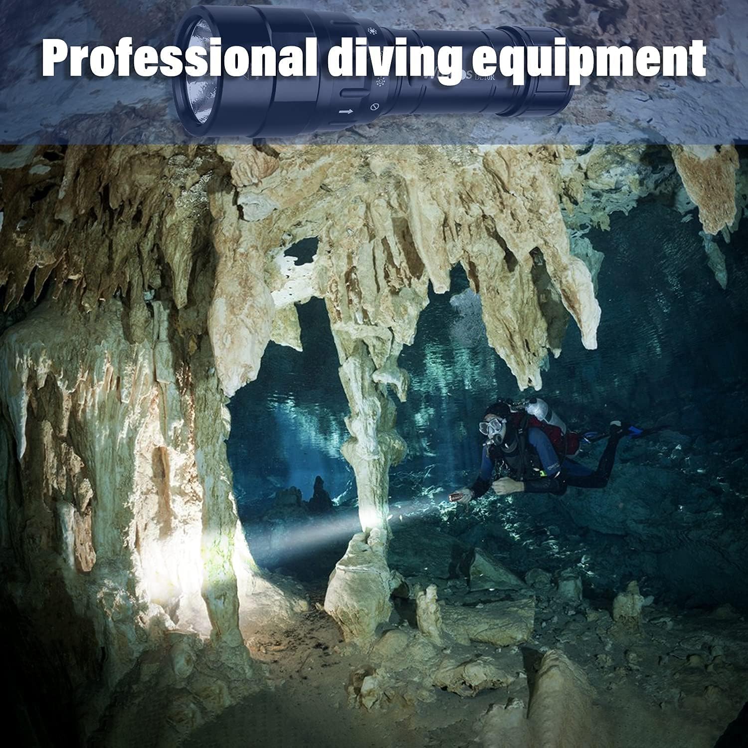 Thumbnail 6 de Linterna de buceo Wurkkos DL10R 4500 lúmenes, IPX8, USB C🔦