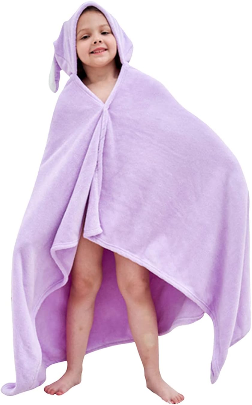 Detalle de Hilmocho Kids Hooded Bath Towel – Large Soft Baby & Toddler Poncho Towel (140cm x 70cm)