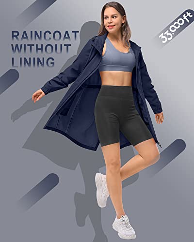 Thumbnail 2 de 33,000ft Women's Lightweight Hooded Rain Jacket – Packable Waterproof Coat