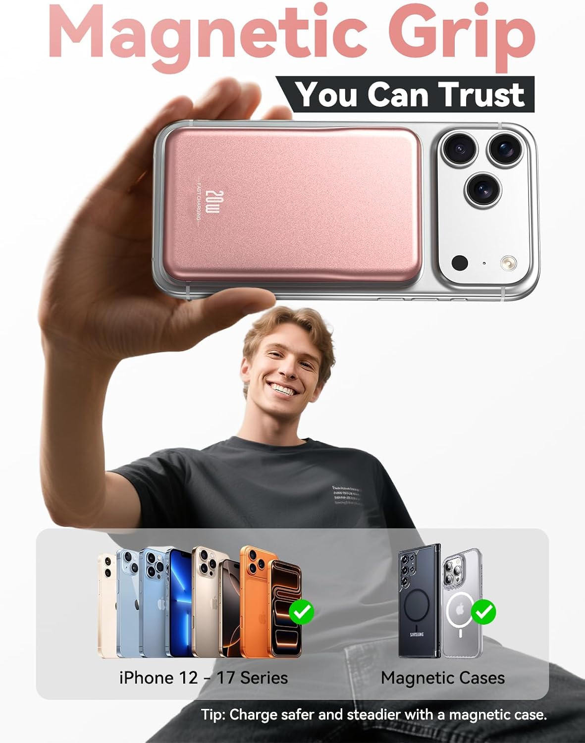 Detalle de Magnetic Portable Charger 10000mAh