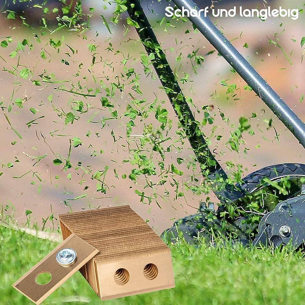 Detalle de 45x Lame in Titanio Compatibili con Robot Tagliaerba Worx Landroid – Set di Lame e Viti in Titanio