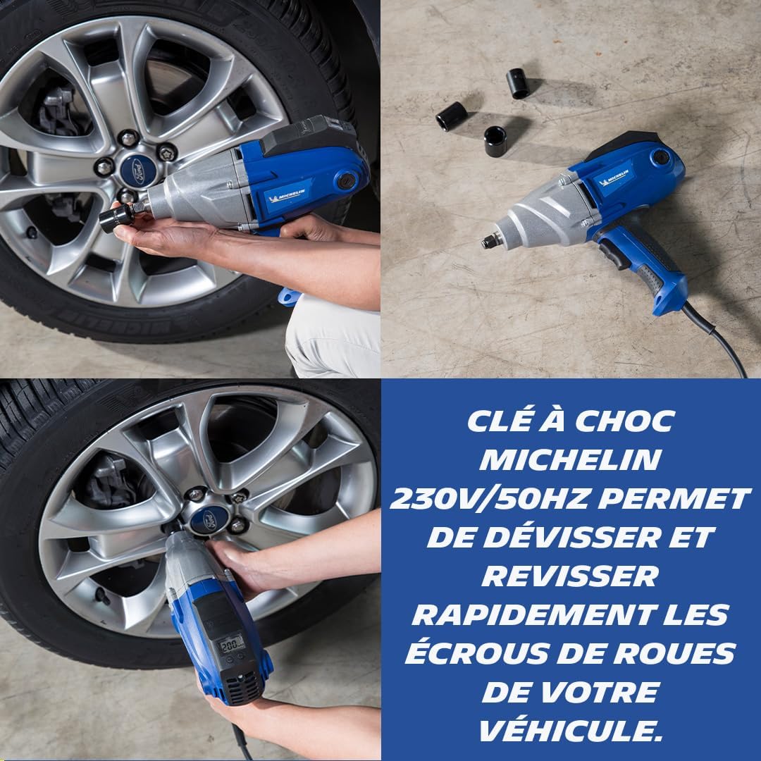 Thumbnail 2 de MICHELIN Clé à choc 230V, visseuse/déboulonneuse pour écrous de roues — 1050 W, 2200 t/min