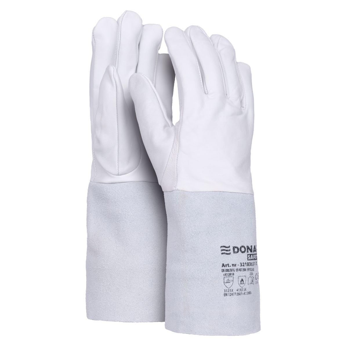 Detalle de DONAU SAFETY 32183631-10 – rękawice TIG ze skóry koziej, rozmiar 10