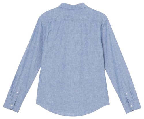 Detalle de Levi's Long-Sleeve Battery Housemark Slim Camisa, Navy Peony, L Hombre