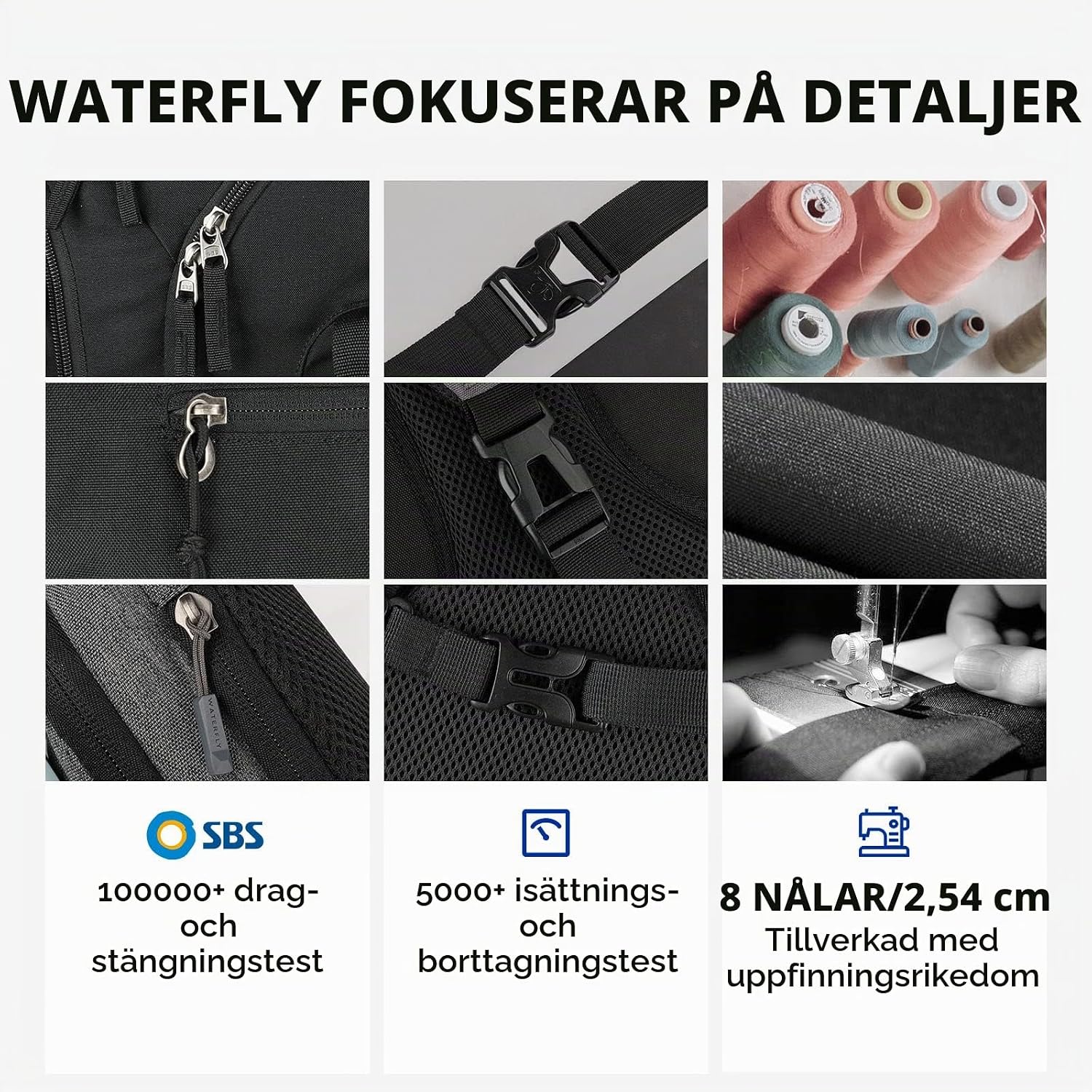 Thumbnail 6 de WATERFLY midjeväska med flaskhållare, vadderad rygg och justerbart bälte
