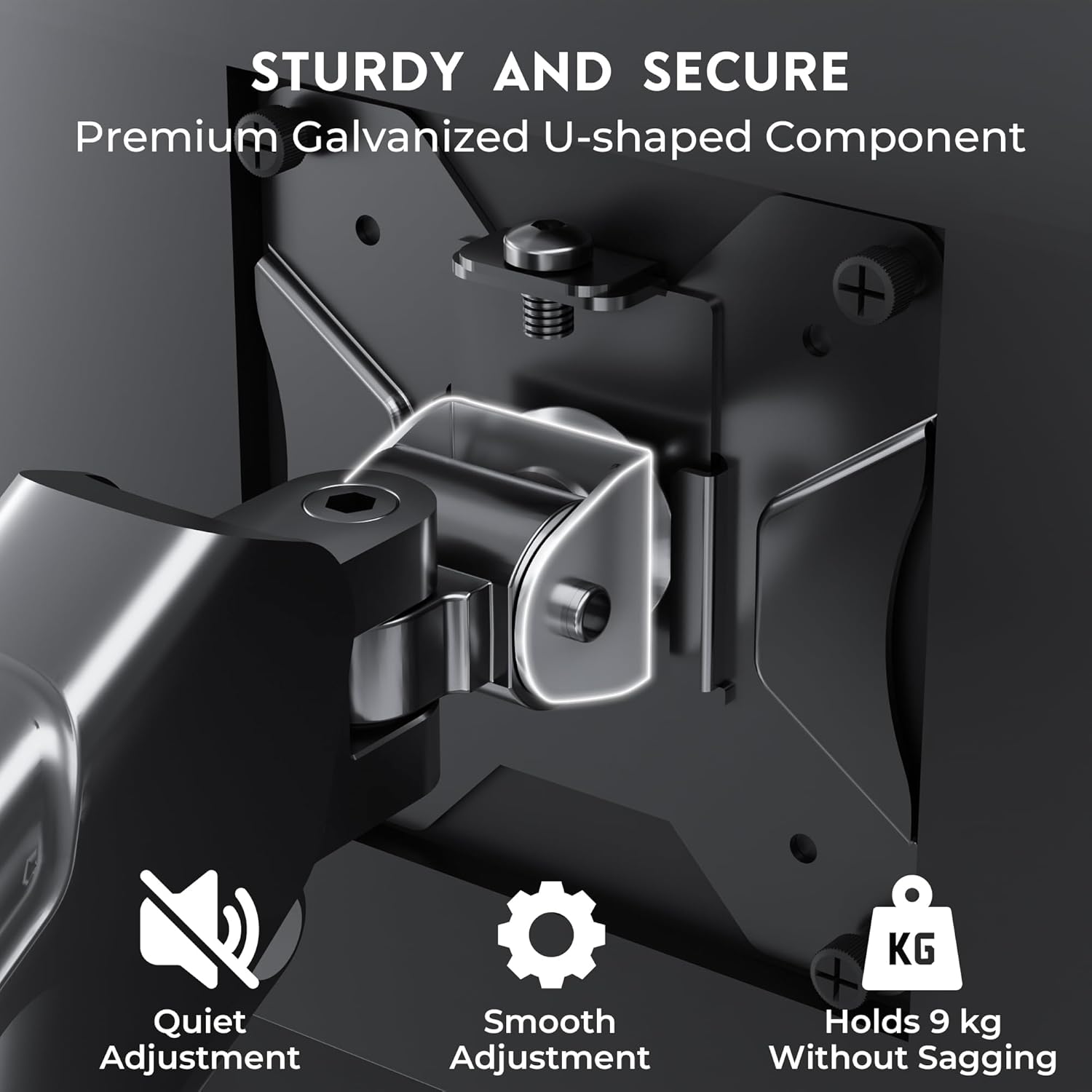 Detalle 2 de BONTEC Monitor Arm Wall Mount 13-42 Inch 9kg