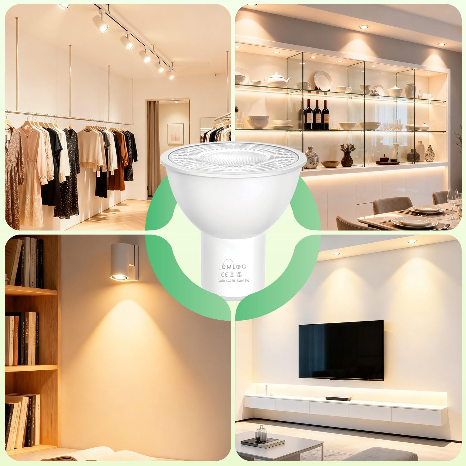 Thumbnail 5 de Lumlog GU10 5W LED warm white 3000K bulbs
