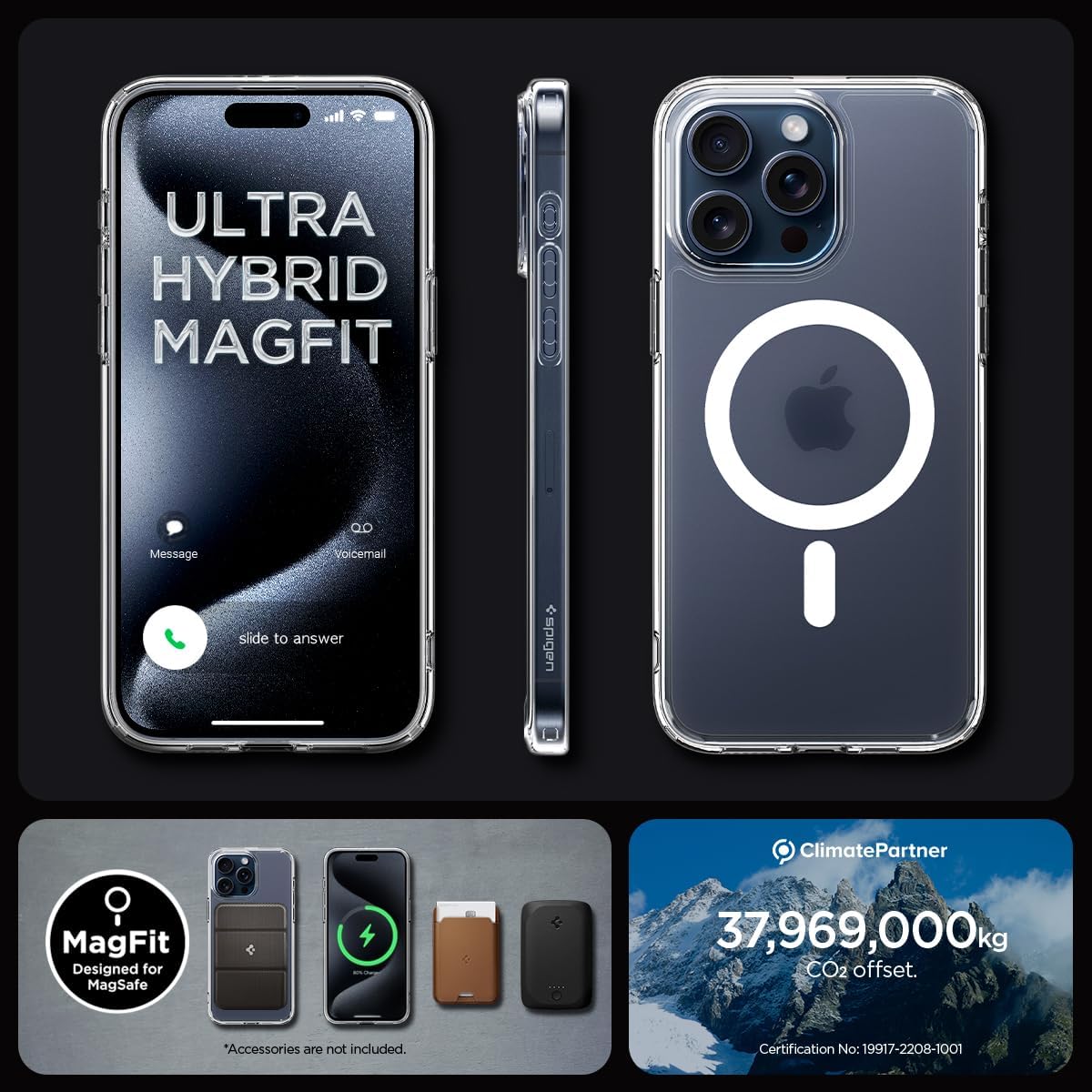 Thumbnail 6 de Spigen Ultra Hybrid MagFit pour iPhone 15 Pro Max (semi-transparent) – Coque Frost Clair