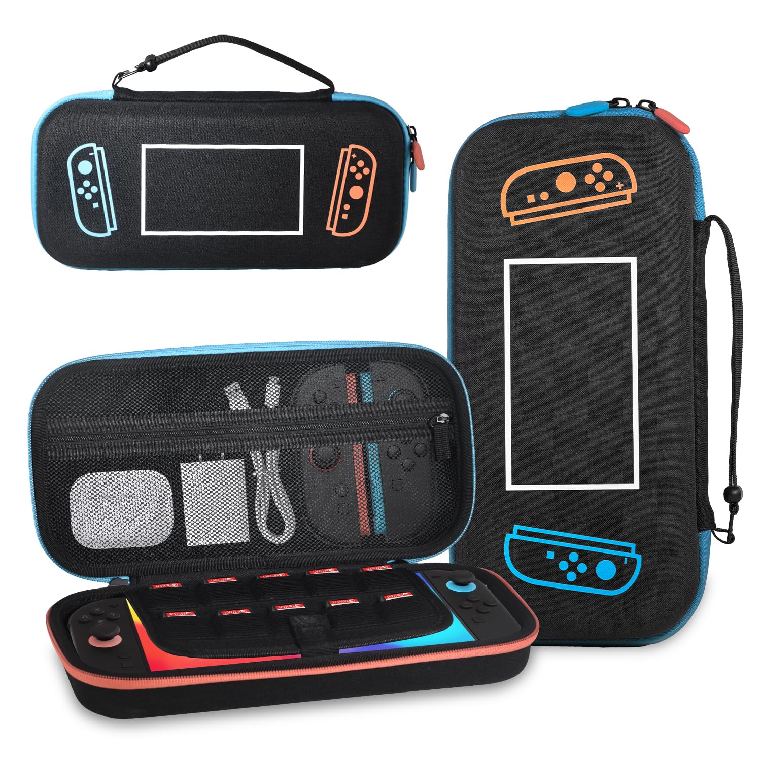 Detalle de MONGERY Nintendo Switch 2 Carrying Case with 10 Game Card Slots