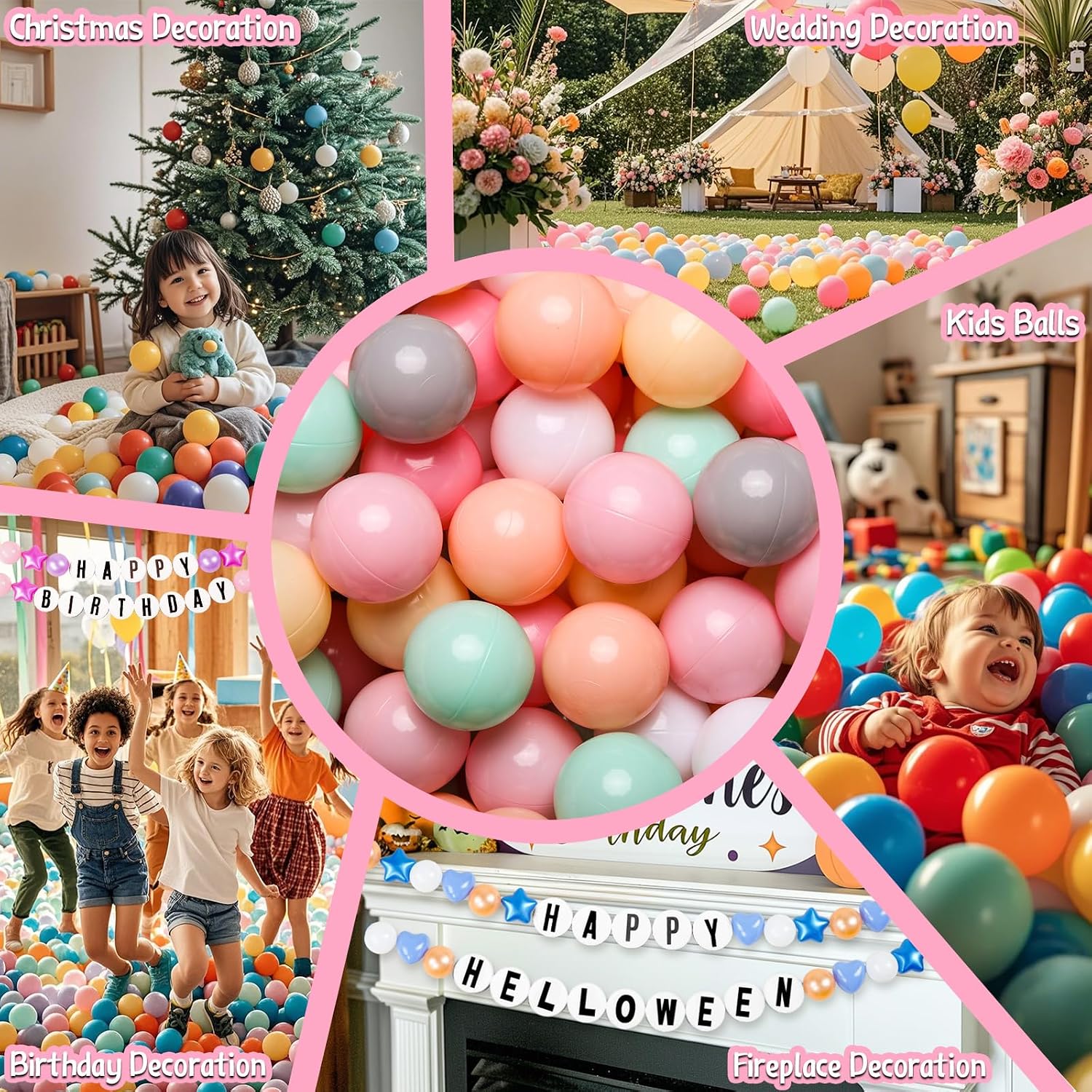 Thumbnail 2 de GOGOSO Ball Pit Balls for Toddlers and Babies – 100 Non-Toxic Pastel Plastic Playballs