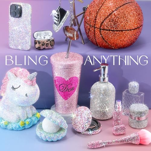 Detalle de LOTWOW 35000 Pcs Resin Jelly Rhinestones Kit – All-in-One Bedazzling Set for DIY Arts & Crafts