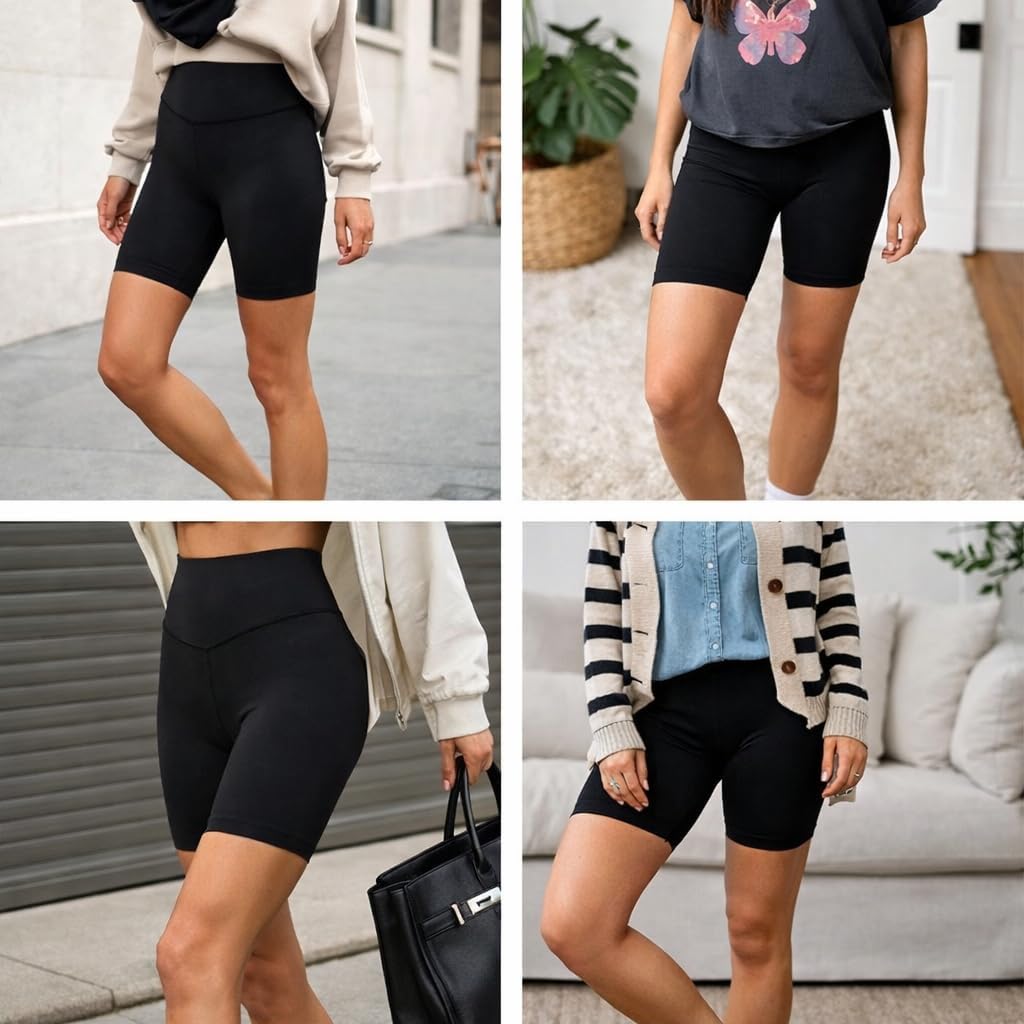 Thumbnail 4 de Suyamir pantaloncini donna vita alta modellanti made in Italy – shorts sportivi elasticizzati per yoga, fitness e palestra