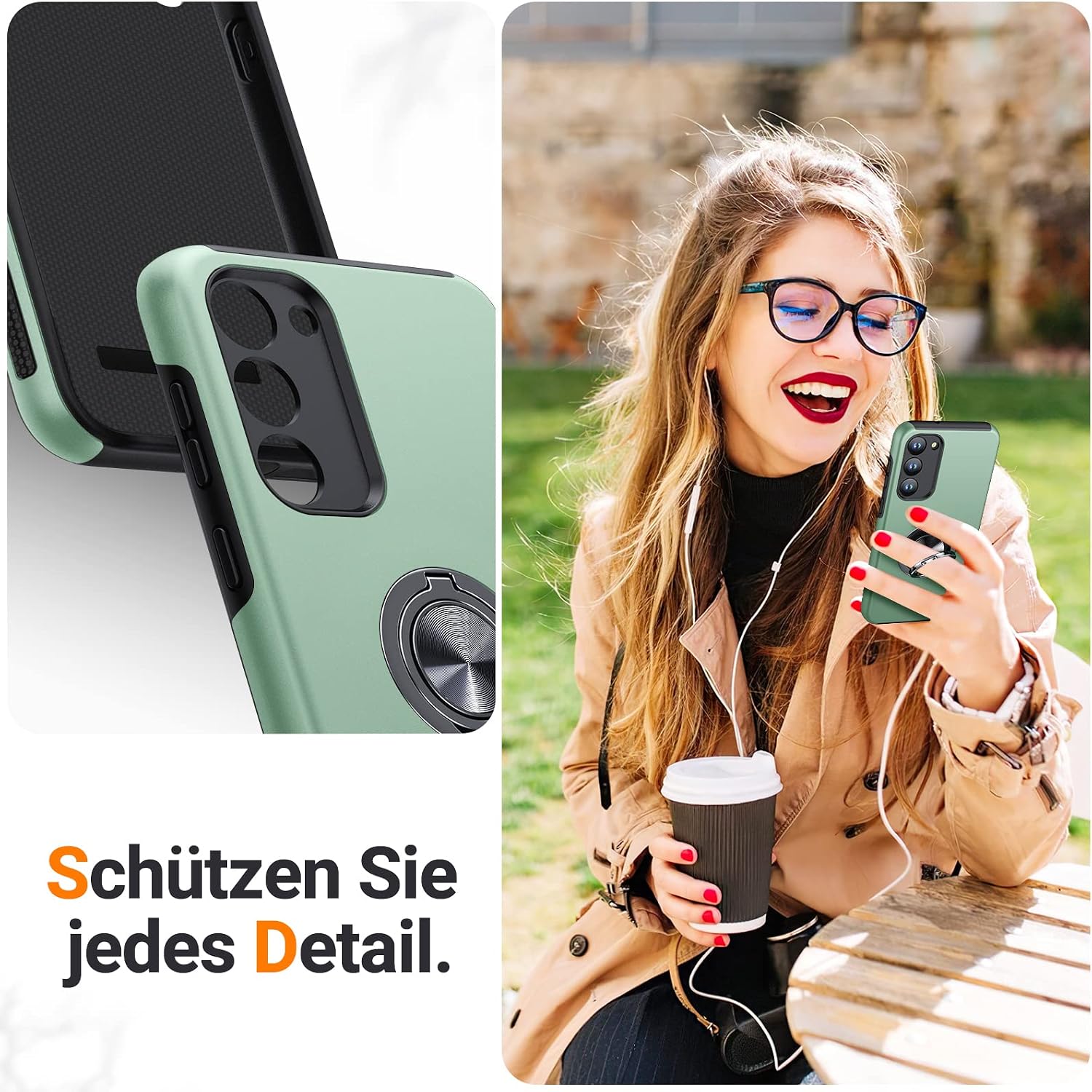 Thumbnail 6 de KOVASIA Galaxy S23 Hülle mit 360° Ständer