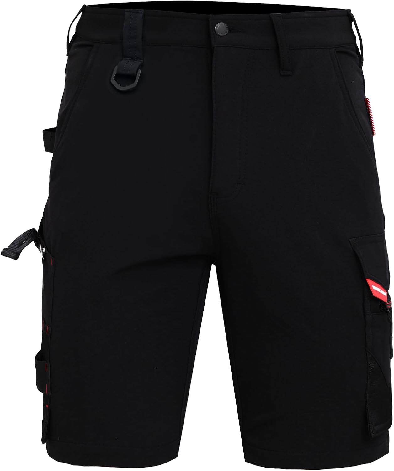 Detalle de WORK IDEA Damen Slim-Fit Stretch Arbeitsshorts – strapazierfähig, flexibel und stilvoll