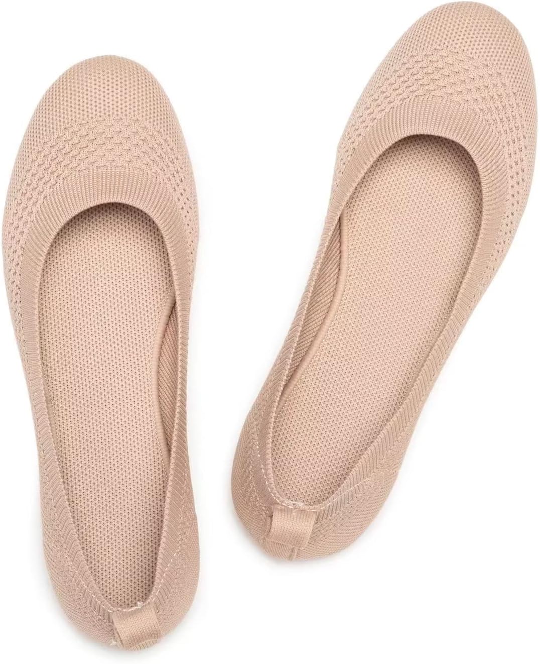 Detalle de Frank Mully Damen Ballerinas Slip On Knit – Runde Zehe, leichte Polsterung