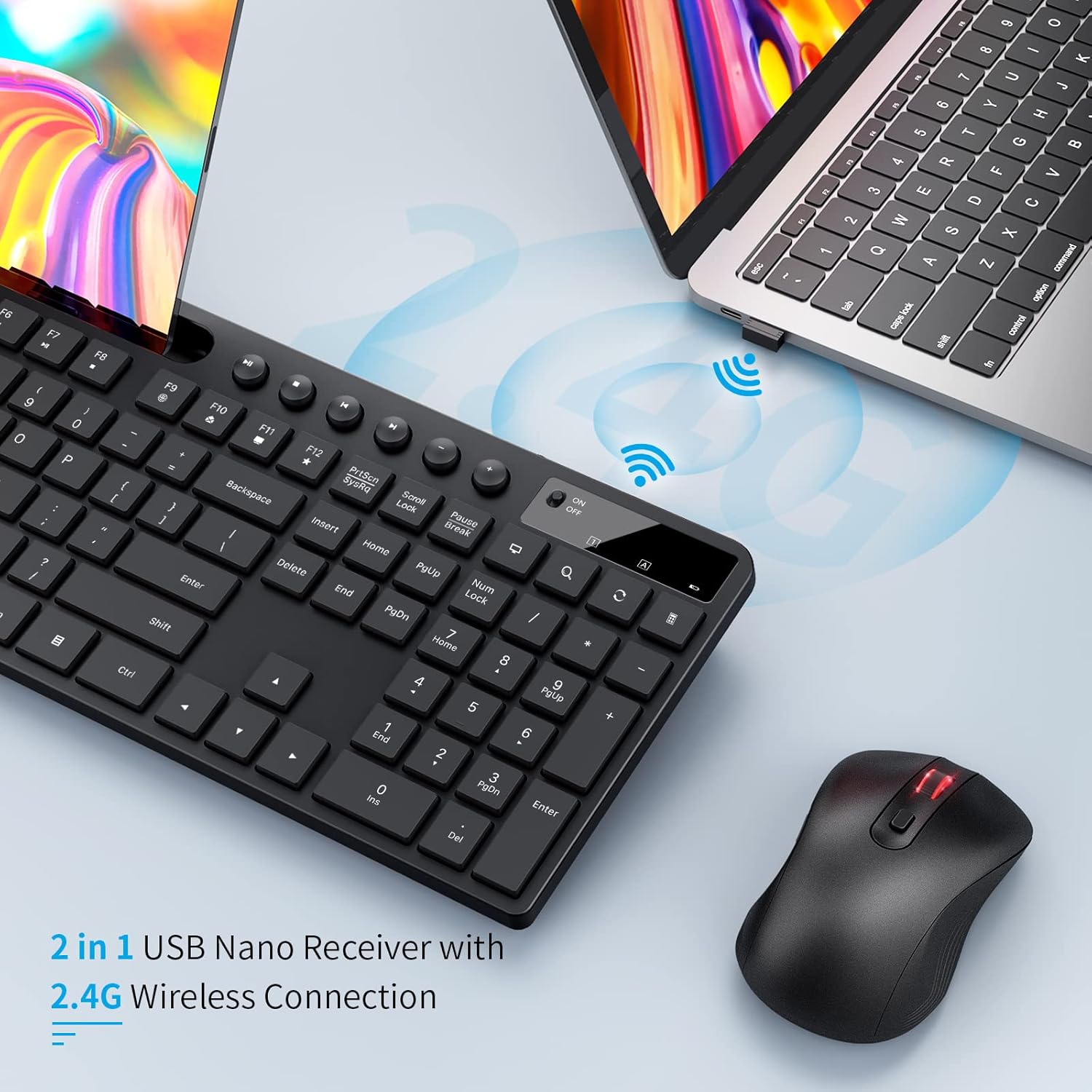 Thumbnail 4 de MARVO Wireless Keyboard and Mouse Combo ergonomic silent
