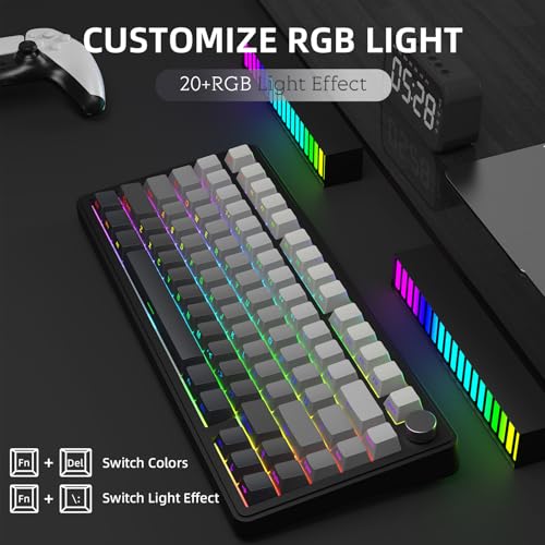 Detalle 2 de AJAZZ x Attack Shark X85: teclado mecánico 75% con perilla, conexión triple y hot-swap