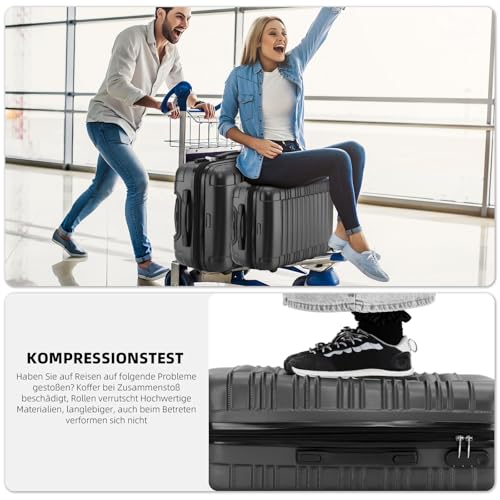 Detalle 2 de BEIBYE Reisekoffer 2088 Hartschalekoffer – kompakt, erweiterbar, mit Zwillingsrollen