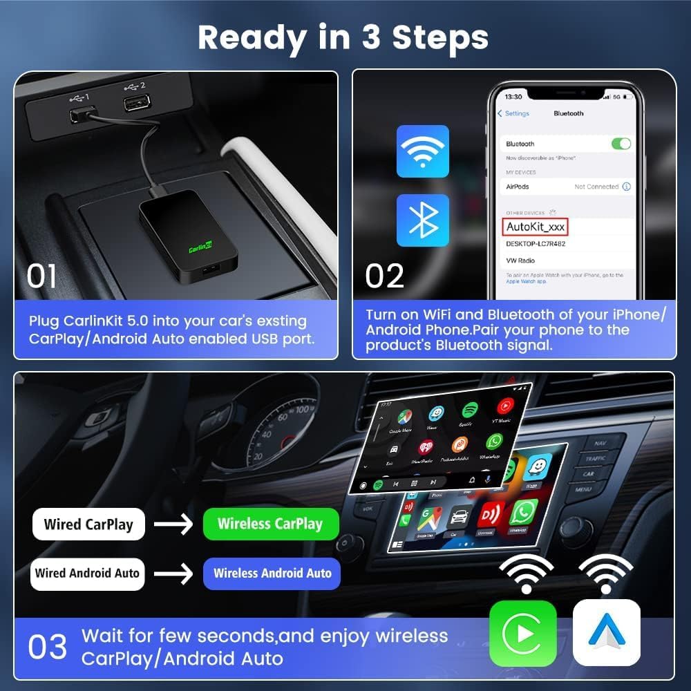 Thumbnail 5 de Carlinkit 5.0 2air Wireless CarPlay and Android Auto Adapter