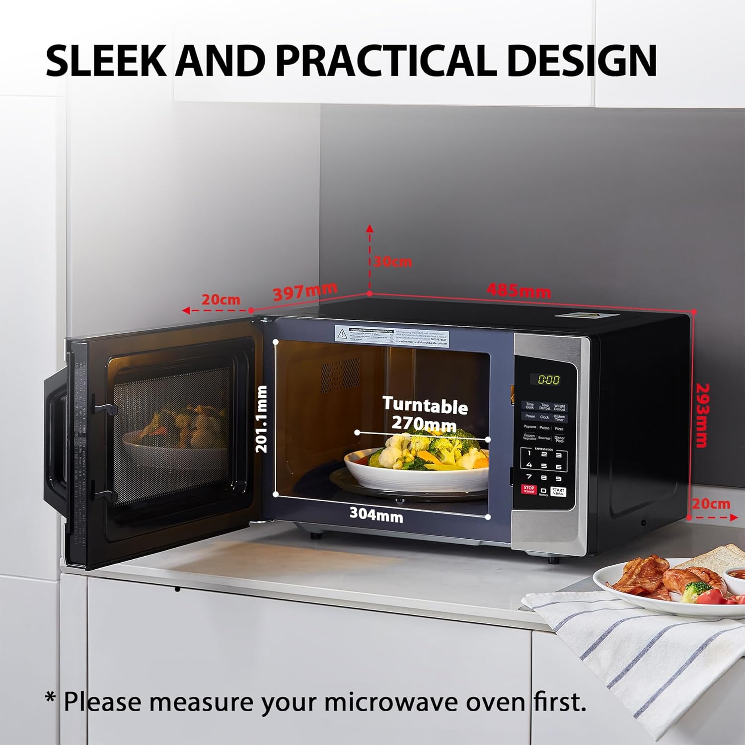 Thumbnail 5 de Toshiba ML-EM23P(SS) 23L microwave 800W