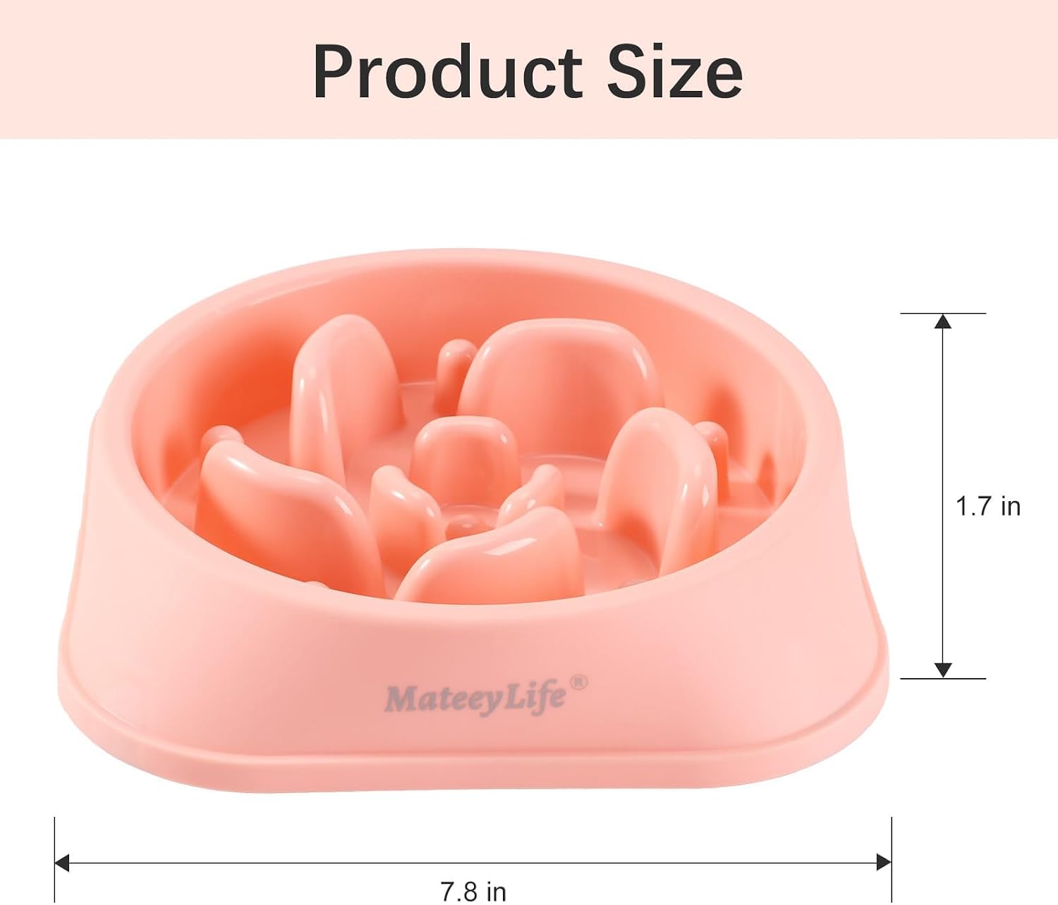 Detalle de Mateeylife Hundenapf Slow Feeder für 2 Tassen