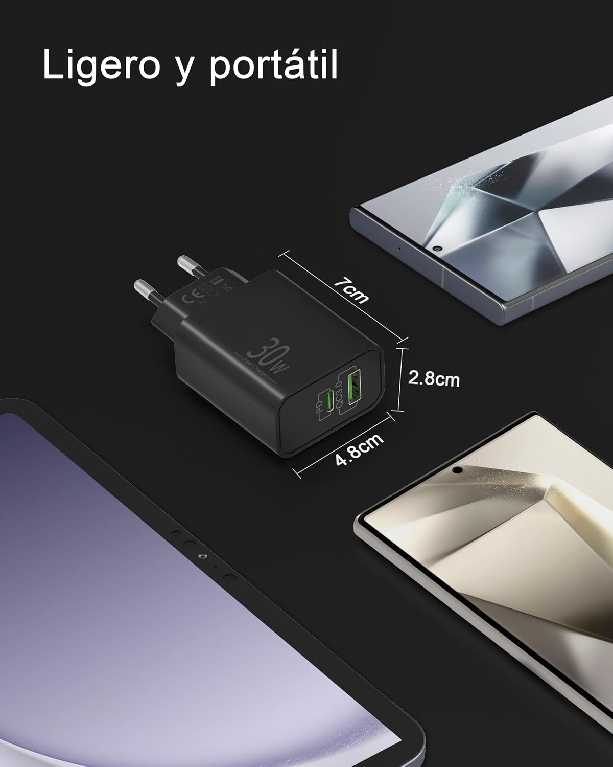 Thumbnail 5 de Cargador 30W USB C 2 puertos carga rápida