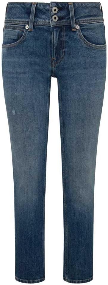 Detalle de Pepe Jeans Damen Slim Jeans Lw Pl204729 – blaue Jeans mit flachem Frontdesign