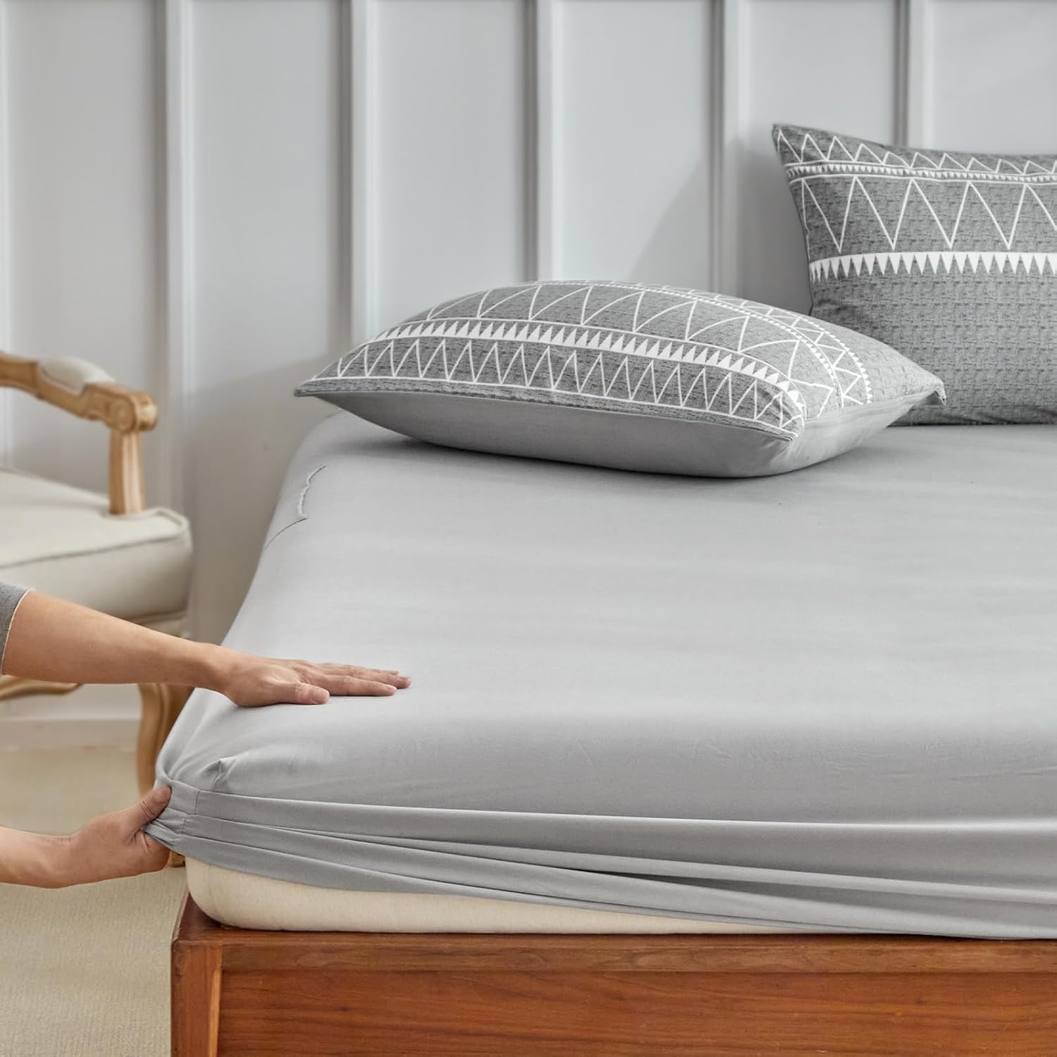 Detalle 2 de Tokokimo Double Duvet Cover Set 4-piece, 40cm deep fitted sheet