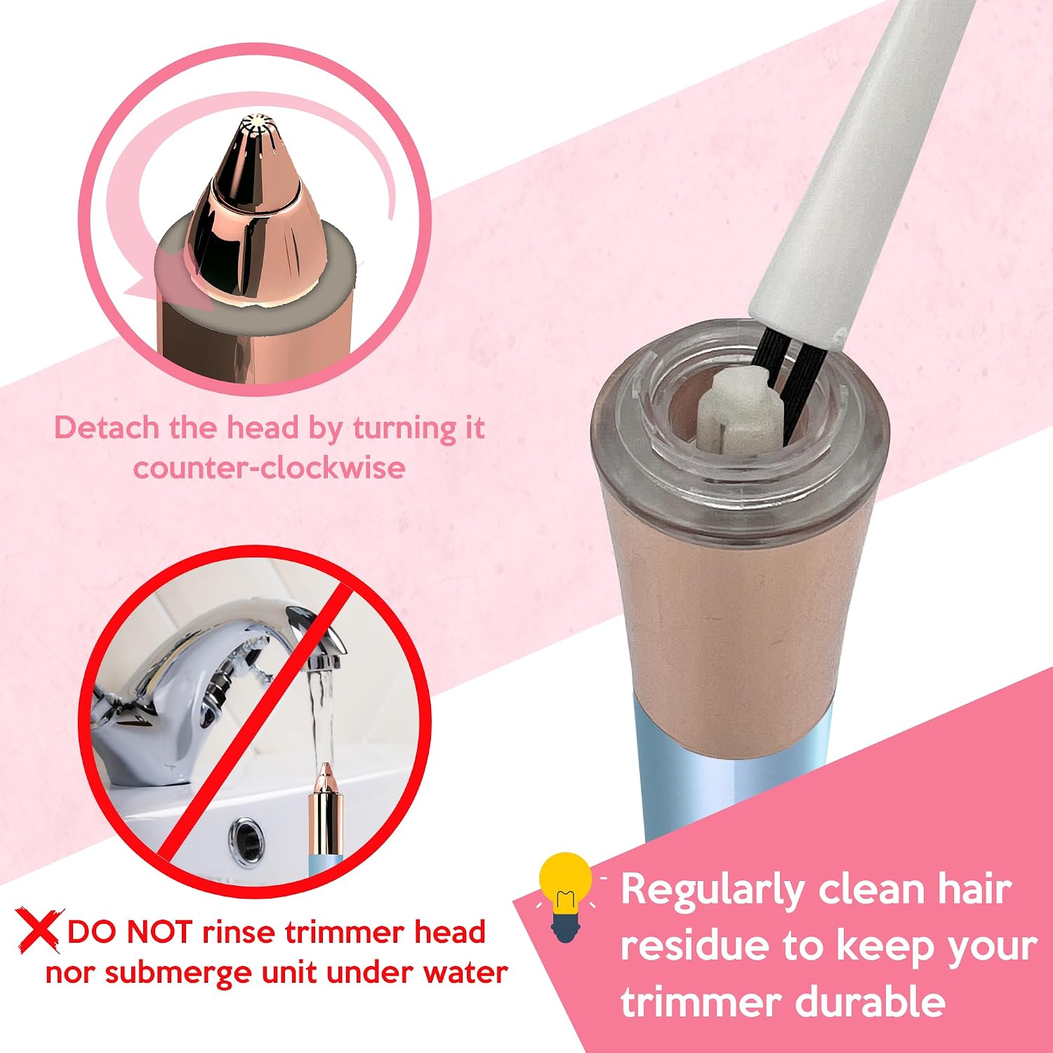 Thumbnail 5 de iMusthav Mini Portable Eyebrow Removal Trimmer for Women with 18K Gold-Plated Tip
