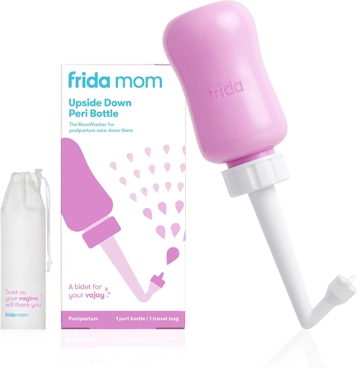 Detalle de Frida Mom Upside Down Peri Bottle Sprayer, with Travel Bag – Postpartum Care