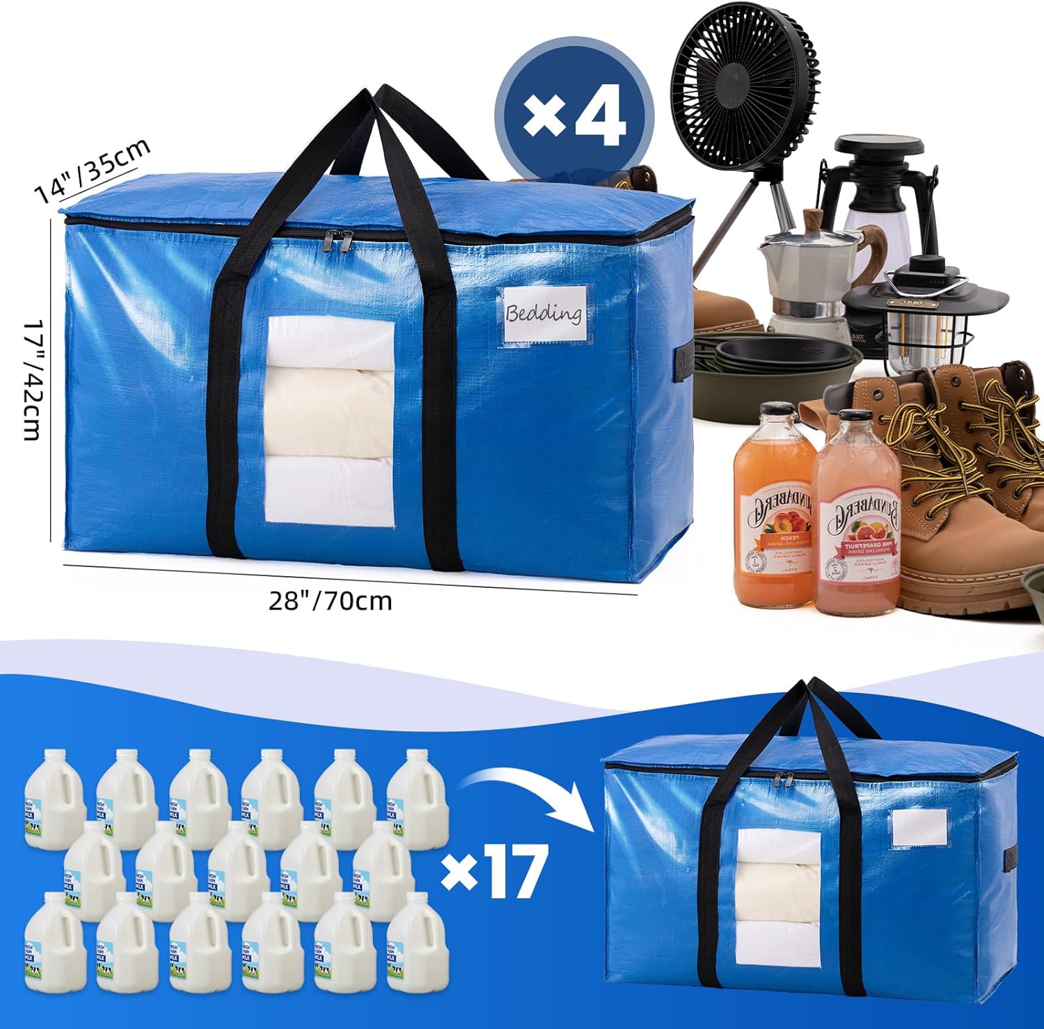 Thumbnail 5 de TAILI Extra Large Moving Bags, 4-Pack