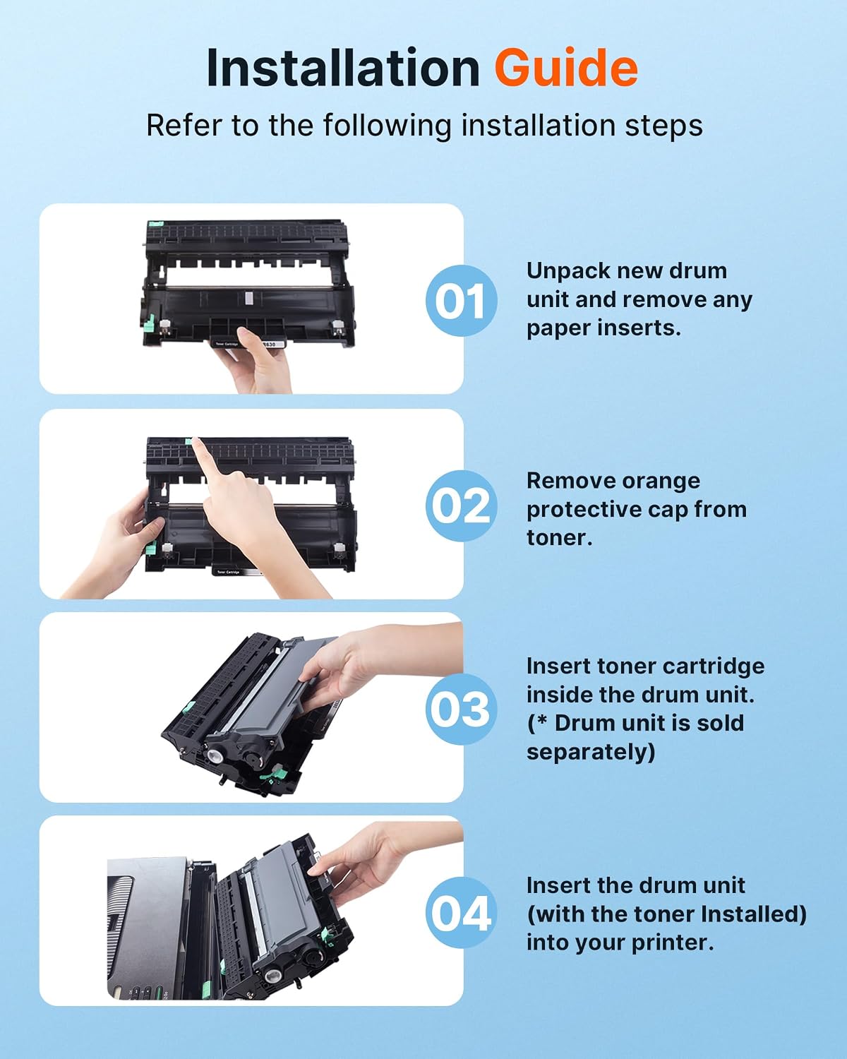 Thumbnail 6 de E-Z Ink Pro TN830XL Toner and DR830 Drum, 2 Toners and 1 Drum