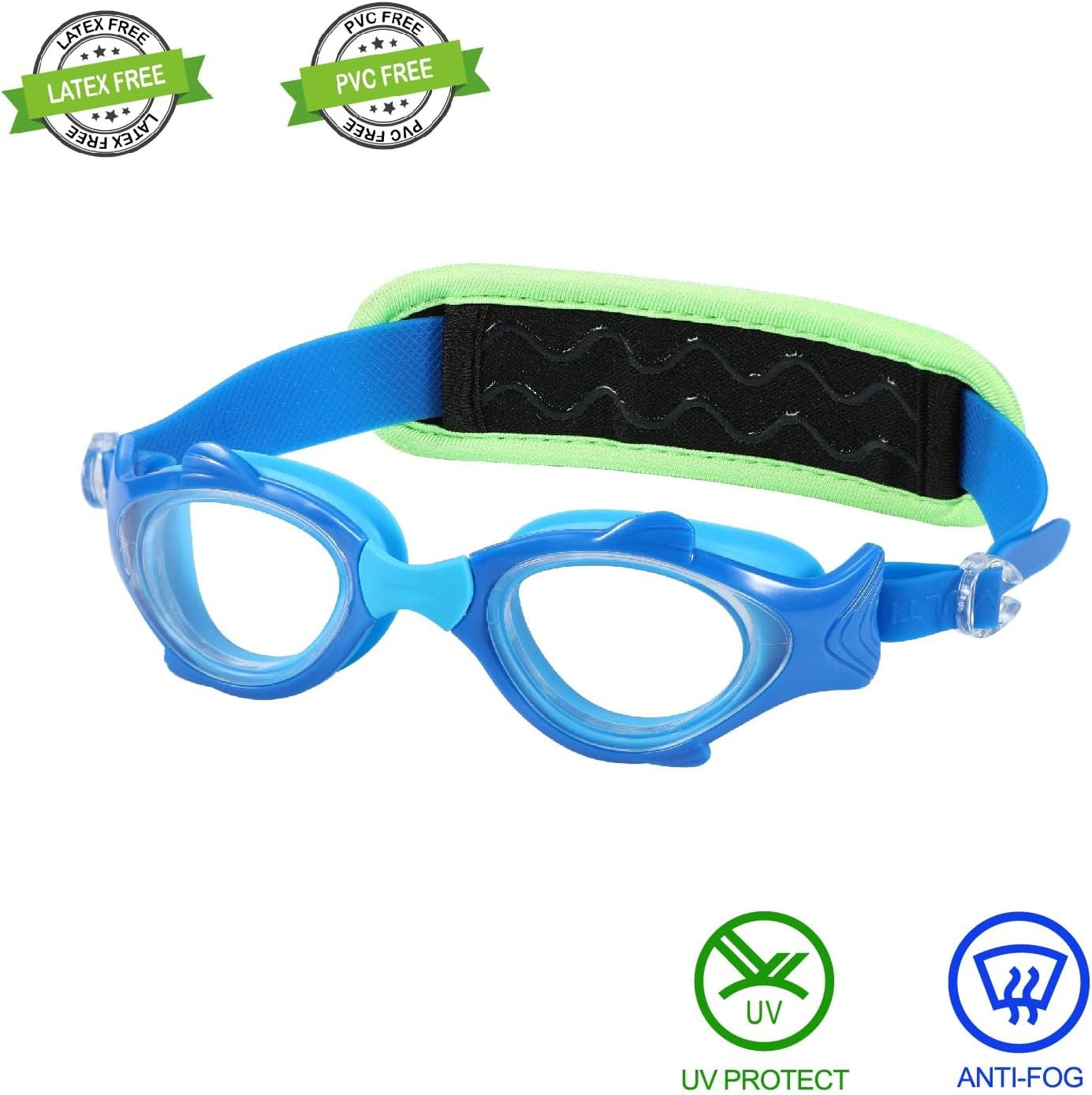 Detalle de RUIGAO Kids Swim Goggles Age 2-6: Toddler Friendly Goggles with Case