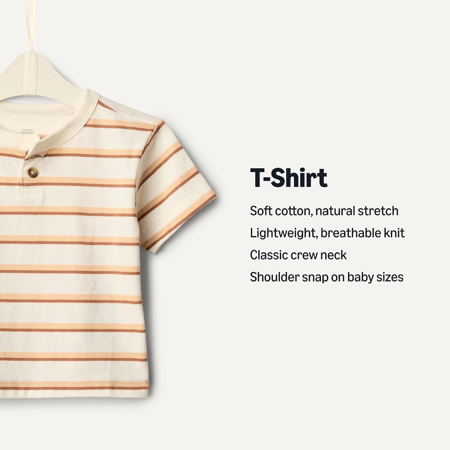 Detalle de Amazon Essentials x Sofia Grainge baby boys’ cotton short-sleeve crewneck T-shirts, pack of 2
