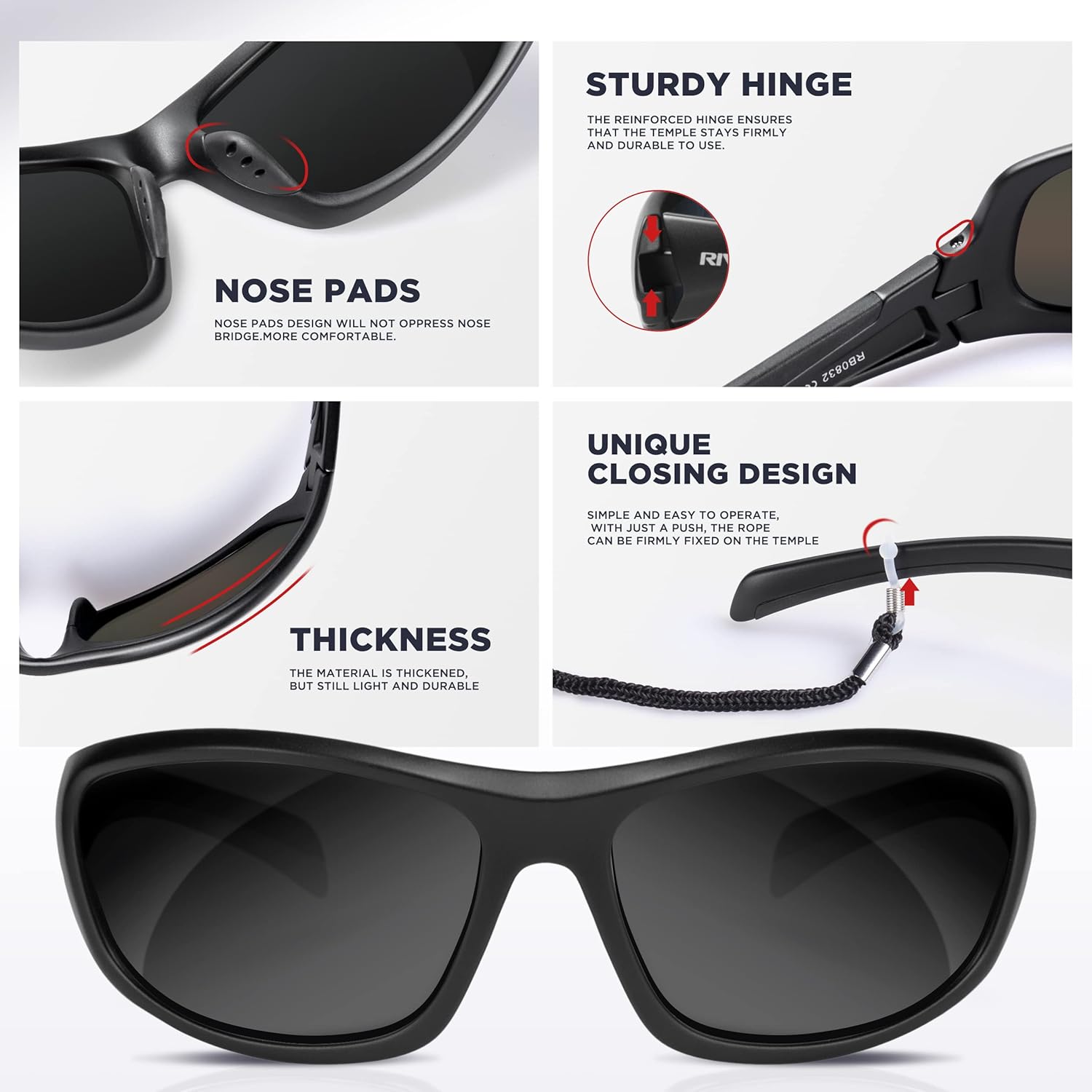 Thumbnail 2 de RIVBOS RB832 Polarized sports sunglasses