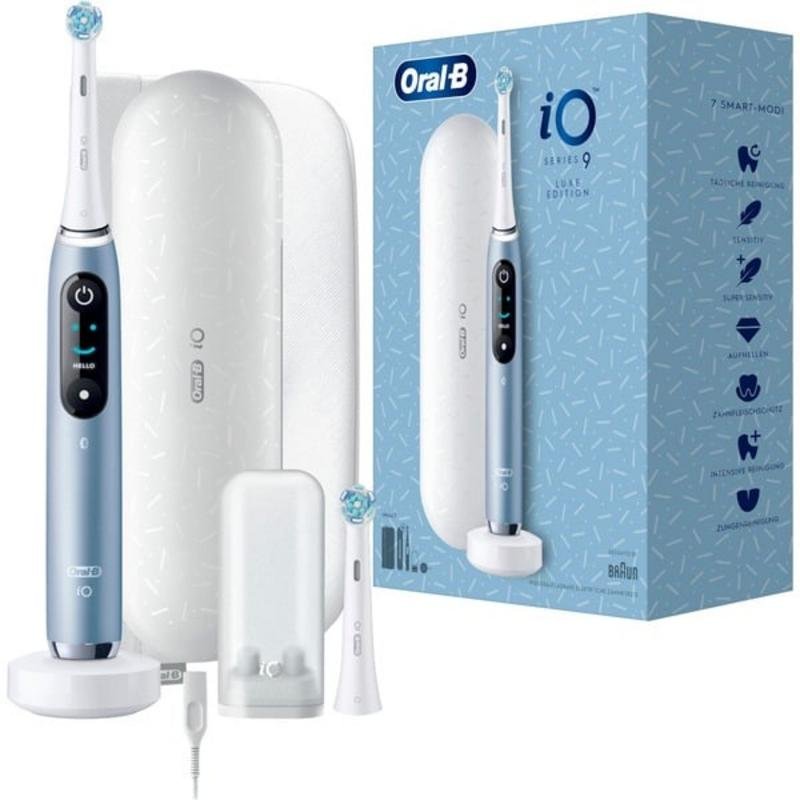 Detalle de Oral-B iO Series 9 de Braun: cepillo de dientes eléctrico oscilante-rotativo con 7 modos, Bluetooth y IA
