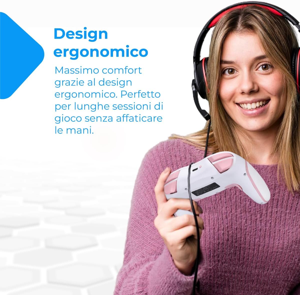 Thumbnail 4 de NK Telecomando Switch Wireless: controller con Turbo, Wake up, Bluetooth e macro per Switch, Switch OLED e PC (Bianco e Rosa)