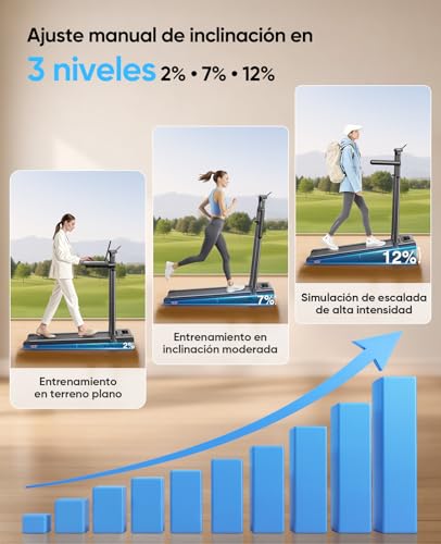 Detalle de RUNIMON Cinta de Correr Plegable 6 en 1 con Inclinación, RGB y App