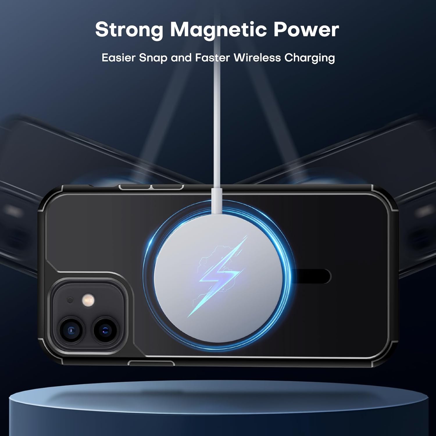 Thumbnail 6 de TAURI Magnetic Case for iPhone 12/12 Pro with Screen Protector – Military-Grade, Not Yellowing, Slim & Shockproof