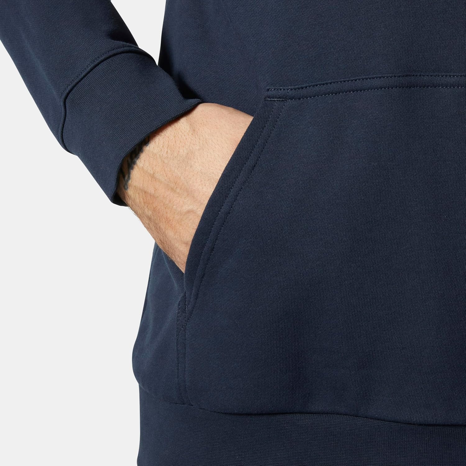 Detalle de Helly Hansen HH Logo Hoodie Uomo: Felpa con Cappuccio in Spugna Francese