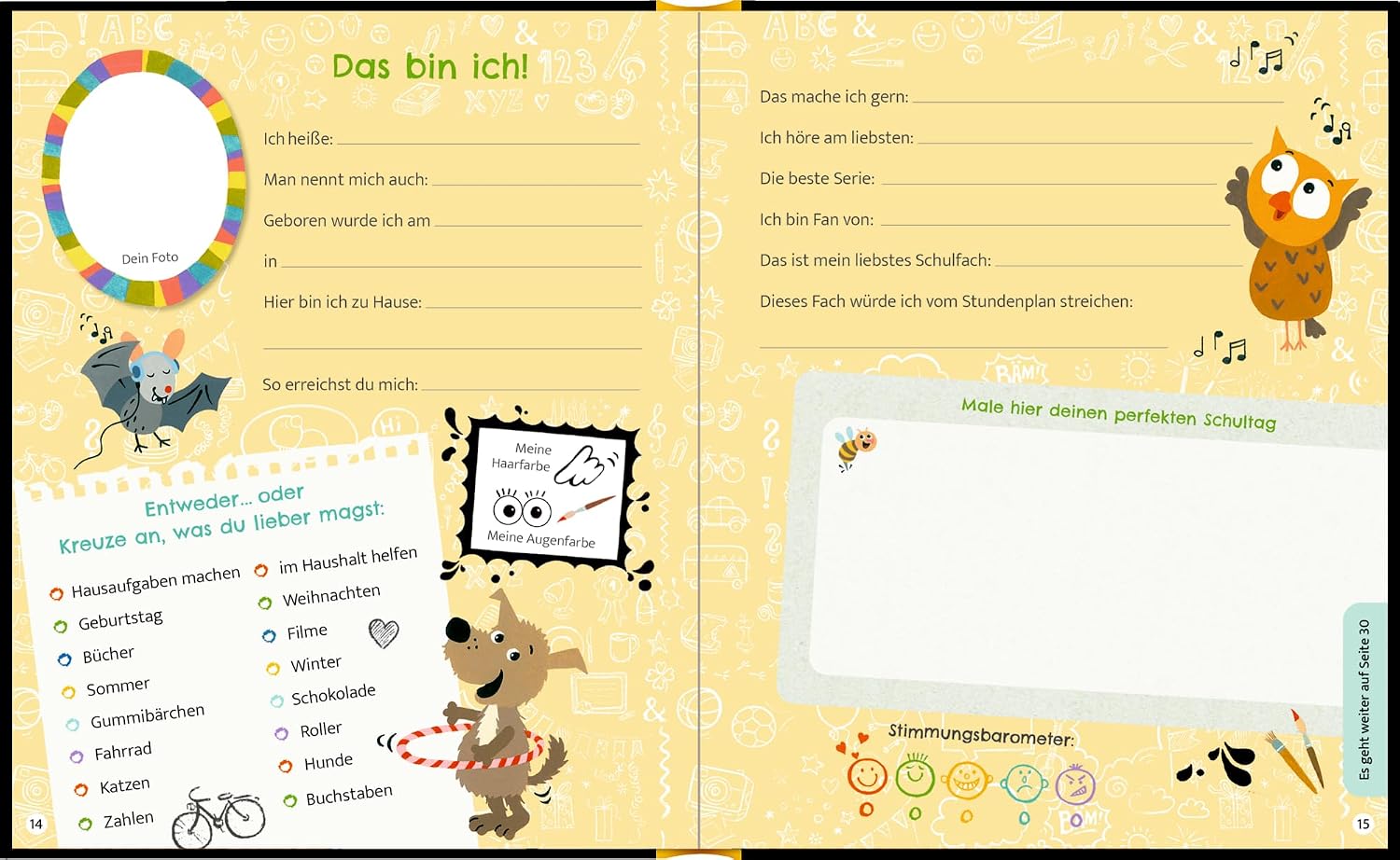 Detalle 2 de Coppenrath Freundebuch: Meine Schulfreunde - School is fun – księga przyjaciół szkolnych